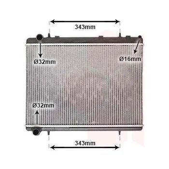 Chladič motoru Chladič, chlazení motoru VAN WEZEL 40002259