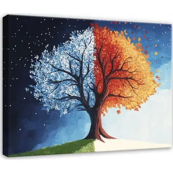 Obraz OBRAZ STROM ŽIVOTA 3D LISTY DO LOŽNICE OBÝVÁKU KUCHYNĚ NA PLÁTNĚ 40x30