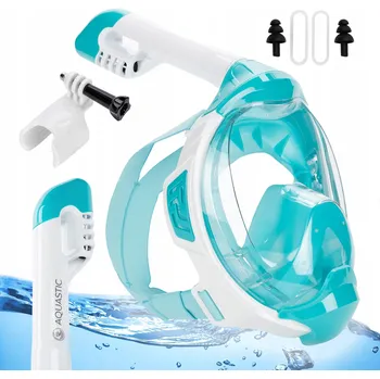 Potápěčská maska Celotvářová POTÁPĚČSKÉ BRÝLE na šnorchlování AQUASTIC KAI L-XL s TRUBICÍ
