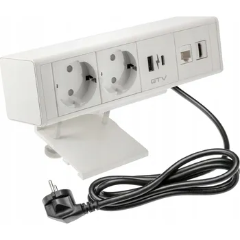 Elektrická zásuvka Gtv - Barová nábytková zásuvka, 2 x zásuvka Schuko, 1 x