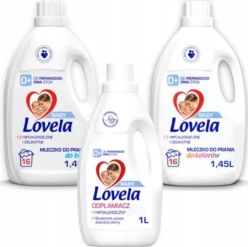 Odstraňovač skvrn Sada Lovela Baby Mléko na praní + odstraňovač skvrn