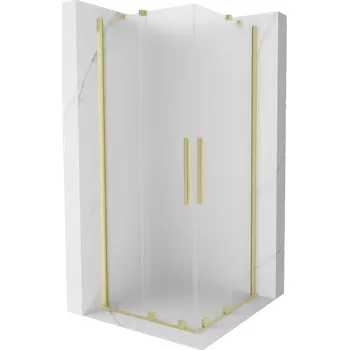 Mexen Velar Duo sprchový kout posuvný 80 x 80 cm, matný, zlatý kartáčovaný - 871-080-080-32-55 Sprchové kouty