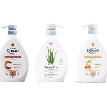 Mýdlo Dermomed Sada 3x Tekuté mýdlo 600 ml - Mandle, Mango, Aloe