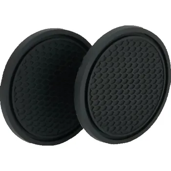 2ks Silikonové držáky na kelímky do auta Průměr 7 cm Protiskluzové podložky Černé vložky do držáků nápojů Doplňky do interiéru vozidla