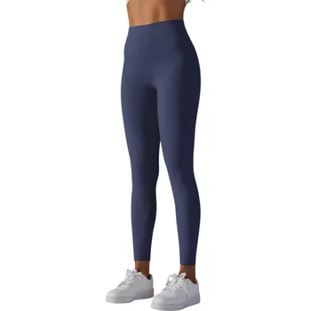 Dámské legíny Dámské prodyšné legíny s vysokým pasem Sportovní kalhoty na fitness Jógu Běh Cyklistiku Elastické oblečení do posilovny Pohodlný střih tmavě modrá M