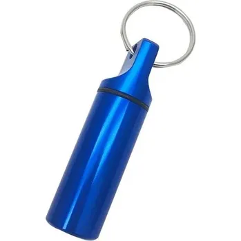 Zdravotnický materiál Vodotěsná hliníková kapsle s klíčenkou na léky a vitamíny | pilulkový box, cestovní dávkovač - Č. 3