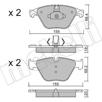 Brzdová destička Sada brzdových destiček, kotoučová brzda METELLI 22-0918-0