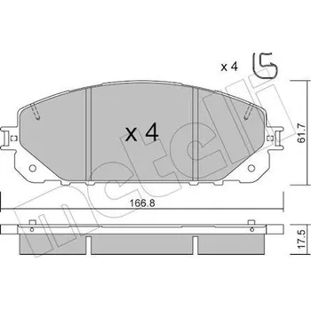 Brzdová destička Sada brzdových destiček, kotoučová brzda METELLI 22-1000-0