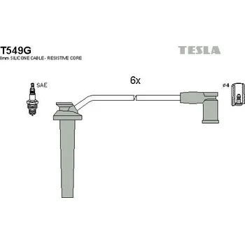 Zapalovací kabel Sada kabelů pro zapalování TESLA T549G