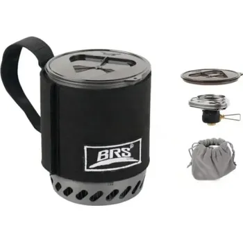 Kempingové nádobí Kempingový hrnek s výměníkem tepla 0,5 l a plynový vařič 3,9 x 5,1 cm Hliníková slitina Nerezová ocel Přenosná sada na vaření