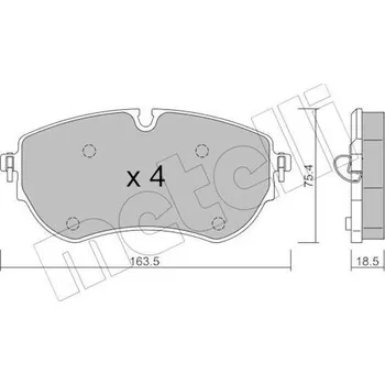 Brzdová destička Sada brzdových destiček, kotoučová brzda METELLI 22-1172-1
