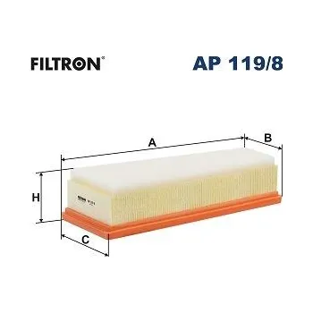 Vzduchový filtr Vzduchový filtr FILTRON AP 119/8