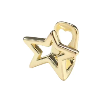 Zubní nit Halloween grillz s hvězdným pentagramem Duté zlatostříbrné zubní čepice Hip hop šperk na zuby Pro ženy i muže Stylová výzdoba úsměvu zlatá