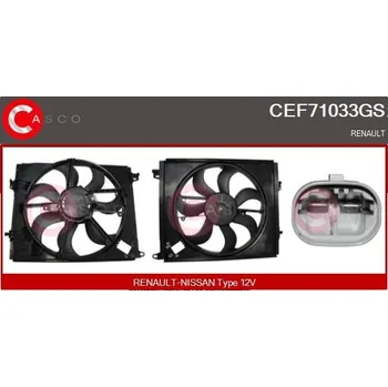 Chladič motoru Elektromotor, větrák chladiče CASCO CEF71033GS