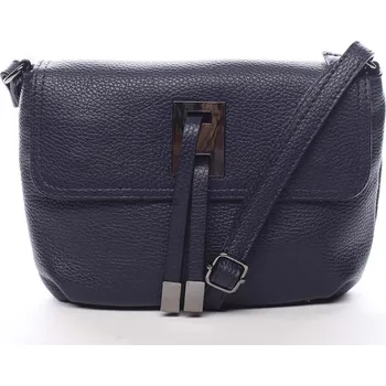 Kabelka Dámská kožená crossbody kabelka tmavě modrá - ItalY Porta modrá
