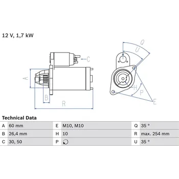 Startér Startér BOSCH 0 986 022 240