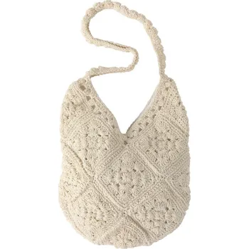 Háčkovaná taška přírodní