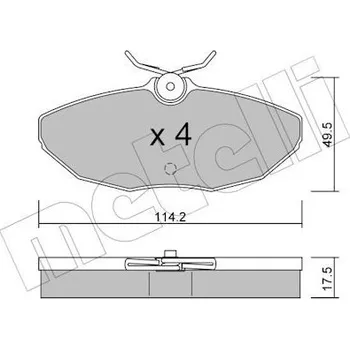 Brzdová destička Sada brzdových destiček, kotoučová brzda METELLI 22-1190-0