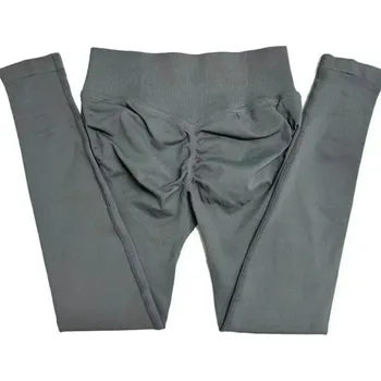 Dámské legíny Dámské bezešvé sportovní legíny s nízkým pasem Elastické legíny na jógu a fitness Pohodlné přiléhavé kalhoty pro volný pohyb šedá L