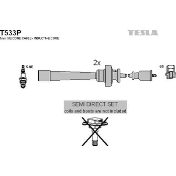 Zapalovací kabel Sada kabelů pro zapalování TESLA T533P