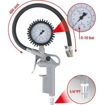 Tester/plnička stlačeného vzduchu v pneumatikách KS TOOLS 515.1960