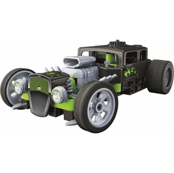 autíčko CLEMENTONI Stavebnice HOT ROD A ZÁVODNÍ NÁKLADNÍ VŮZ