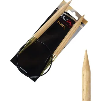 Jehlice Dřevěné kruhové jehlice Knitpro Basix Birch 60 cm 12 mm