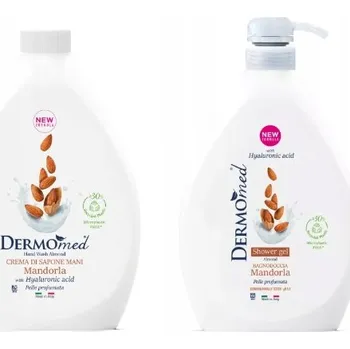 Mýdlo Dermomed Sada - Tekuté mýdlo + Sprchový gel Mandle 1000 ml