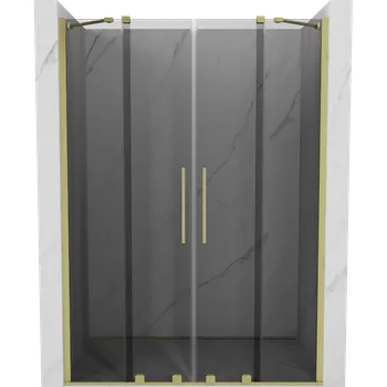 Mexen Velar Duo posuvné sprchové dveře 140 cm, grafit, zlato kartáčované - 871-140-000-42-55 Sprchové dveře