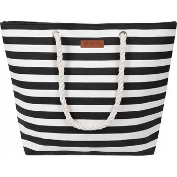 Kabelka Heyo plážová taška bavlna bílá