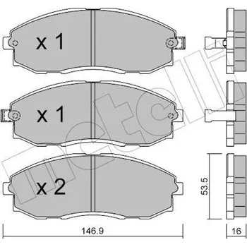 Brzdová destička Sada brzdových destiček, kotoučová brzda METELLI 22-0297-0