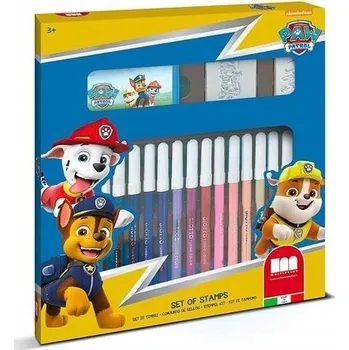 Dětské razítko Sada Razítek Fixy na Vybarvování Tlapková patrola Kvalitní ROBUSTNÍ Mega