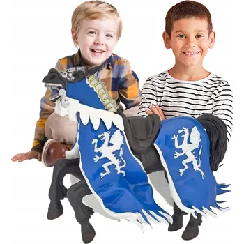 PAPO Koně Figurky Kůň Modrého Dračího Krále HRAČKY pro Kluky KRÁSNÉ