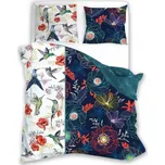 Povlečení 160x200 listy květy bavlna