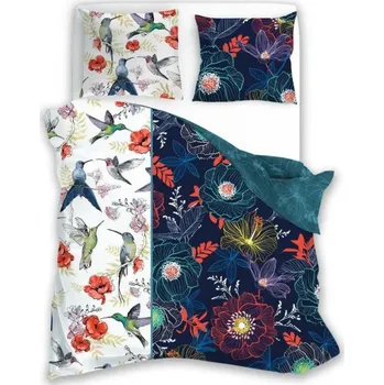 Povlečení Povlečení 160x200 listy květy bavlna