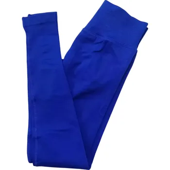 Dámské bezešvé sportovní legíny Nízký pas Elastický materiál Přiléhavý střih Legíny na fitness Jóga posilování Běhání pohodlné tmavě modrá XS