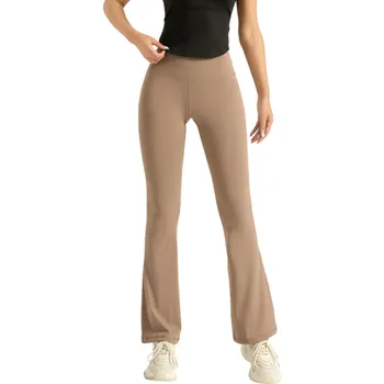 Dámské legíny Dámské jógové kalhoty s vysokým pasem Rozšířené legíny na cvičení a volný čas Elastické pohodlné sportovní kalhoty pro ženy béžova XL