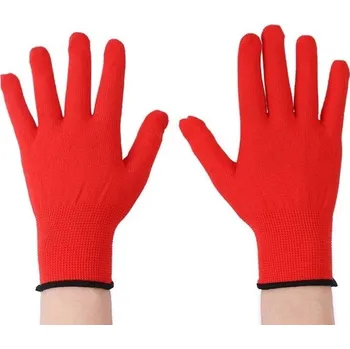 Pracovní rukavice 10 párů nylonových antistatických rukavic 22 cm Tónování autofólií Pracovní rukavice Protiskluzové Proti otiskům Měkké a pohodlné červená