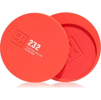 Oční stíny 3INA The No-Rules Powder multifunkční líčidlo pro oči, rty a tvář odstín 232 - Hot coral, matte 8 g