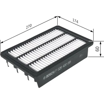 Vzduchový filtr Vzduchový filtr BOSCH F 026 400 091