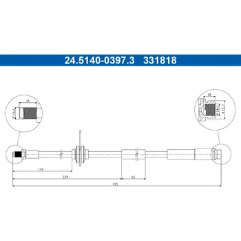 Brzdová hadice Brzdová hadice ATE 24.5140-0397.3