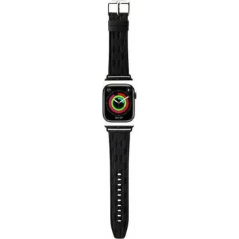 Řemínek na hodinky Karl Lagerfeld Karl Lagerfeld Řemínek KLAWMSAKLHPK Apple Watch 38/40/41 mm černý řemínek Saffiano Monogram