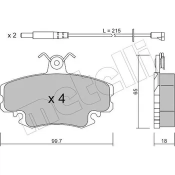 Brzdová destička Sada brzdových destiček, kotoučová brzda METELLI 22-0120-0K