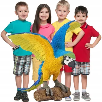 Figurka ZVÍŘATA Hračky Papoušek Ara Modrá JAKO ŽIVÁ Ptáci FIGURKY Barevné