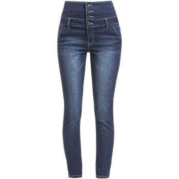 Džíny z RED by EMP - Džíny s vysokým pasem - Ženy - tmavě modrá