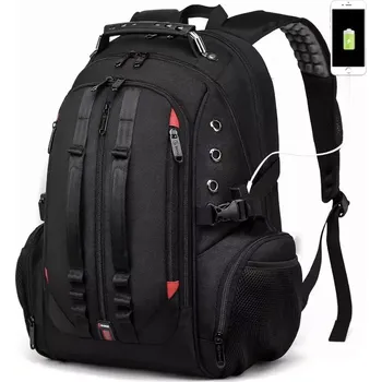Městský batoh BANGE Outdoor sportovní batoh s USB CANDAN Černý 40L