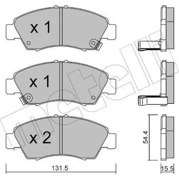 Brzdová destička Sada brzdových destiček, kotoučová brzda METELLI 22-0138-0