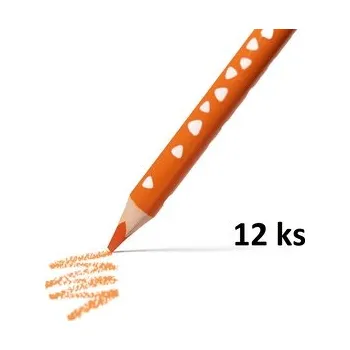 Pastelka RICO pastelka trojboká JUMBO, tuha průměr 5mm, 12 ks, oranžová