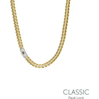 Řetízek Monaco Chain Classic Plain Pavé lock 5 mm IZ30805 + dárkové balení LUXUS zdarma