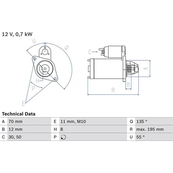 Startér Startér BOSCH 0 986 018 630